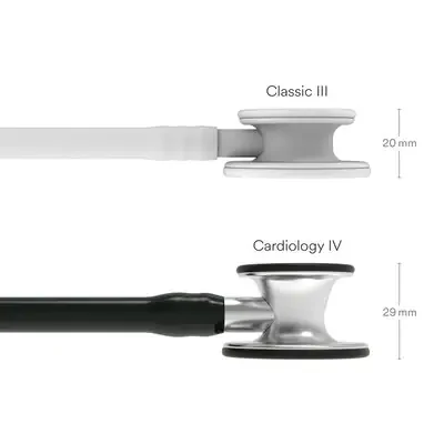 3M™ Littmann® Cardiology IV™ Diagnostic Stethoscope, 6152, Standard-Finish Chestpiece, Black Tube, Stainless Stem image 3