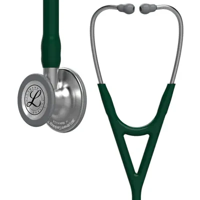3M™ Littmann® Cardiology IV™ Diagnostic Stethoscope, 6155, Standard-Finish Chestpiece, Hunter Green Tube, Stainless Stem