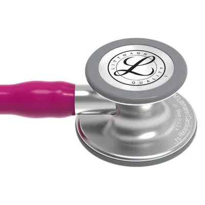 3M™ Littmann® Cardiology IV™ Diagnostic Stethoscope, 6158, Standard-Finish Chestpiece, Raspberry Tube, Stainless Stem image 4