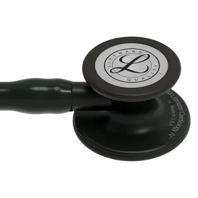 3M™ Littmann® Cardiology IV™ Diagnostic Stethoscope, 6163, Black-Finish Chestpiece, Black Tube, Stem image 4