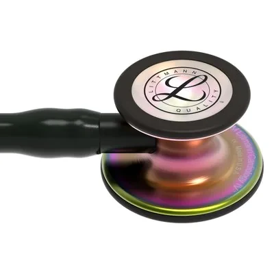 3M™ Littmann® Cardiology IV™ Diagnostic Stethoscope, 6165, Rainbow-Finish Chestpiece, Black Tube, Stem alternate view image 2
