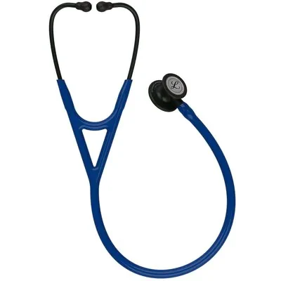 3M™ Littmann® Cardiology IV™ Diagnostic Stethoscope, 6168, Black-Finish Chestpiece, Navy Blue Tube, Black Stem image 2