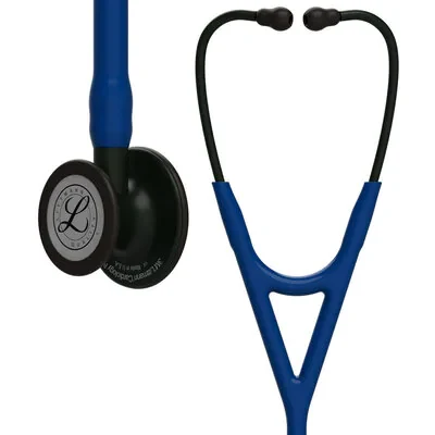 3M™ Littmann® Cardiology IV™ Diagnostic Stethoscope, 6168, Black-Finish Chestpiece, Navy Blue Tube, Black Stem