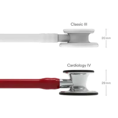 3M™ Littmann® Cardiology IV™ Diagnostic Stethoscope, 6170, Mirror-Finish Chestpiece and Stem, Burgundy Tube image 4