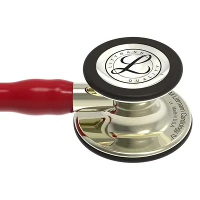 3M™ Littmann® Cardiology IV™ Diagnostic Stethoscope, 6176, Champagne-Finish Chestpiece and Stem, Burgundy Tube image 4