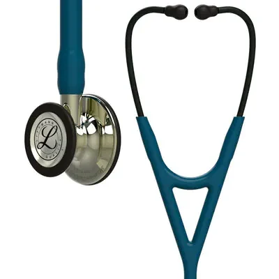 3M™ Littmann® Cardiology IV™ Diagnostic Stethoscope, 6190, Champagne-Finish Chestpiece and Stem, Caribbean Blue Tube
