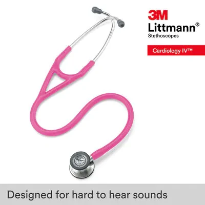 3M™ Littmann® Cardiology IV™ Stethoscope, 6159, Standard-Finish Chestpiece, Rose Pink Tube image 5