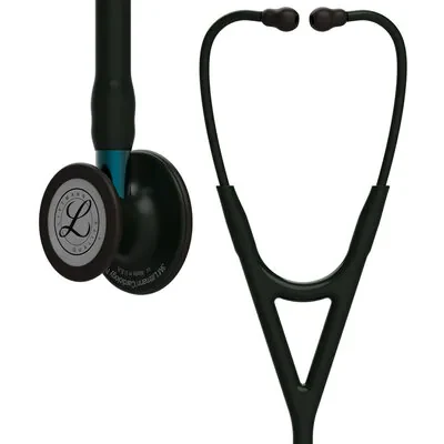 3M™ Littmann® Cardiology IV™ Stethoscope, Black Finish Chestpiece, Black Tube, Blue Stem and Black Headset, 6201