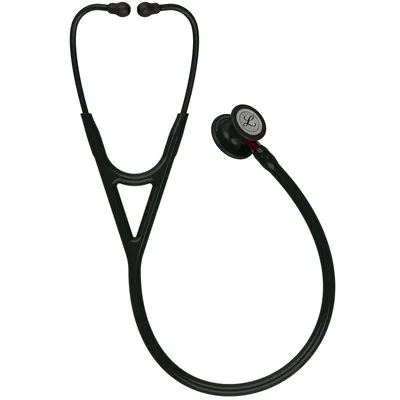 3M™ Littmann® Cardiology IV™ Stethoscope, Black Finish Chestpiece, Black Tube, Red Stem and Black Headset, 6200 alternate view image 2
