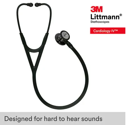 3M™ Littmann® Cardiology IV™ Stethoscope, High Polish Smoke Chestpiece, Black Tube, Black Stem and Headset, 6232 image 5