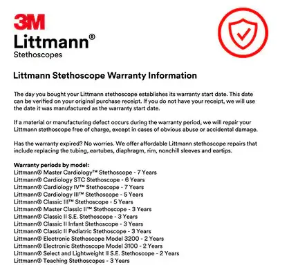 3M™ Littmann® Cardiology IV™ Stethoscope, High Polish Smoke Chestpiece, Black Tube, Black Stem and Headset, 6232 image 9