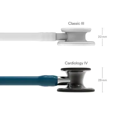 3M™ Littmann® Cardiology IV™ Stethoscope, High Polish Smoke Chestpiece, Carribean Blue Tube and Mirror Stem, 6234 image 3
