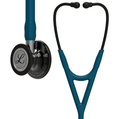 3M™ Littmann® Cardiology IV™ Stethoscope, High Polish Smoke Chestpiece, Carribean Blue Tube and Mirror Stem, 6234
