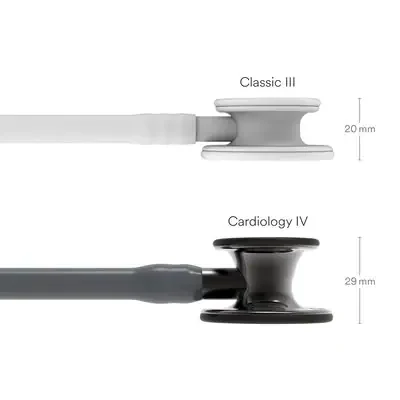 3M™ Littmann® Cardiology IV™ Stethoscope, High Polish Smoke Chestpiece, Gray Tube, Smoke Stem and Headset, 6238 image 3