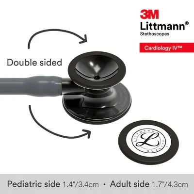 3M™ Littmann® Cardiology IV™ Stethoscope, High Polish Smoke Chestpiece, Gray Tube, Smoke Stem and Headset, 6238 image 5