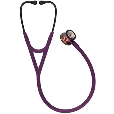 3M™ Littmann® Cardiology IV™ Stethoscope, Rainbow Finish Chestpiece, Plum Tube, Violet Stem and Black Headset, 6205 alternate view image 2