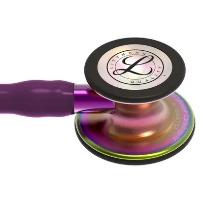 3M™ Littmann® Cardiology IV™ Stethoscope, Rainbow Finish Chestpiece, Plum Tube, Violet Stem and Black Headset, 6205 image 4