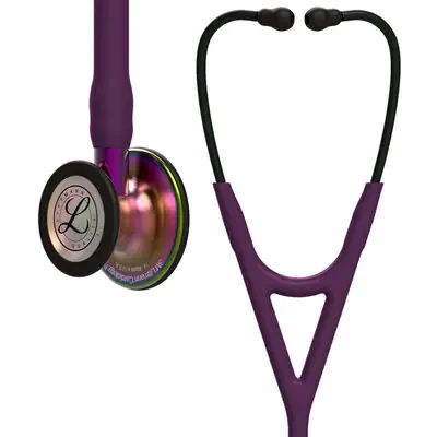 3M™ Littmann® Cardiology IV™ Stethoscope, Rainbow Finish Chestpiece, Plum Tube, Violet Stem and Black Headset, 6205