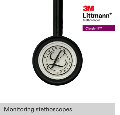 3M™ Littmann® Classic III™ Monitoring Stethoscope, 5620, Black Tube image 10