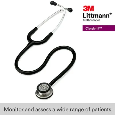 3M™ Littmann® Classic III™ Monitoring Stethoscope, 5620, Black Tube image 9