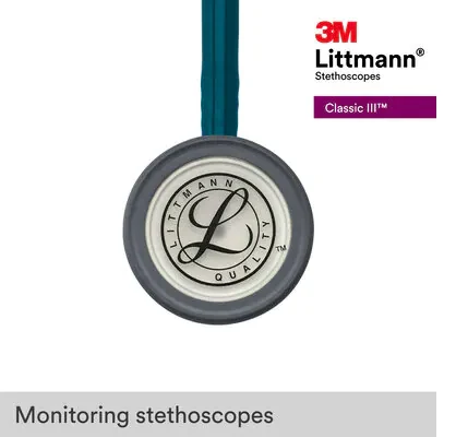 3M™ Littmann® Classic III™ Monitoring Stethoscope, 5623, Caribbean Blue Tube image 10