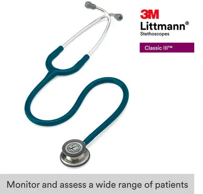 3M™ Littmann® Classic III™ Monitoring Stethoscope, 5623, Caribbean Blue Tube image 9