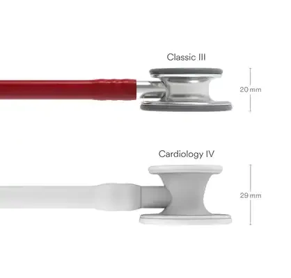 3M™ Littmann® Classic III™ Monitoring Stethoscope, 5627, Burgundy Tube image 3
