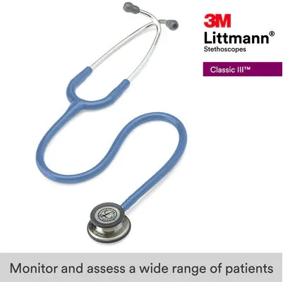 3M™ Littmann® Classic III™ Monitoring Stethoscope, 5630, Ceil Blue Tube image 9