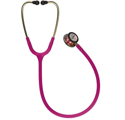 3M™ Littmann® Classic III™ Monitoring Stethoscope, 5806, Rainbow-Finish, Raspberry Tube alternate view image 2