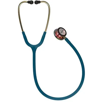 3M™ Littmann® Classic III™ Monitoring Stethoscope, 5807, Rainbow-Finish, Caribbean Blue Tube alternate view image 2