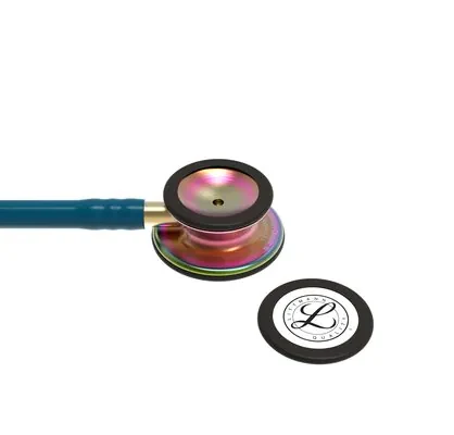 3M™ Littmann® Classic III™ Monitoring Stethoscope, 5807, Rainbow-Finish, Caribbean Blue Tube image 5