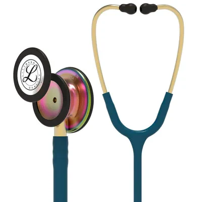 3M™ Littmann® Classic III™ Monitoring Stethoscope, 5807, Rainbow-Finish, Caribbean Blue Tube