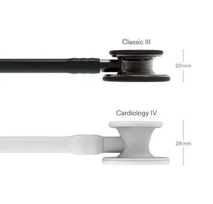 3M™ Littmann® Classic III™ Monitoring Stethoscope, 5811, Smoke-Finish, Black Tube, 27 inch image 3