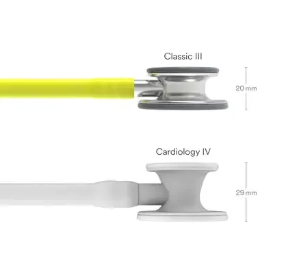 3M™ Littmann® Classic III™ Monitoring Stethoscope, 5839, Lemon-Lime Tube image 3