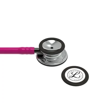 3M™ Littmann® Classic III™ Monitoring Stethoscope, 5862, Mirror - Finish Chestpiece, Raspberry Tube, Smoke image 5
