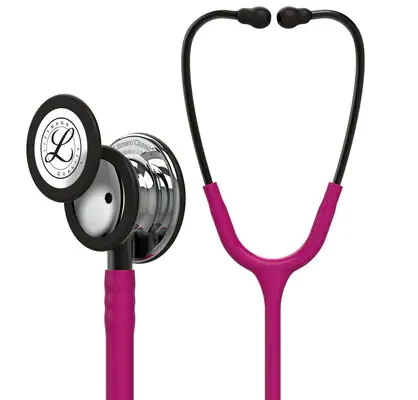 3M™ Littmann® Classic III™ Monitoring Stethoscope, 5862, Mirror - Finish Chestpiece, Raspberry Tube, Smoke