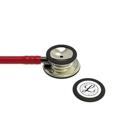 3M™ Littmann® Classic III™ Monitoring Stethoscope, 5864, Champagne - Finish Chestpiece, Burgundy Tube, Smoke Stem image 5
