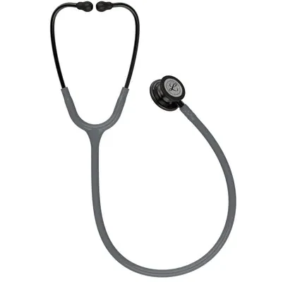3M™ Littmann® Classic III™ Monitoring Stethoscope, 5873, Smoke Chestpiece, Gray Tube, Violet Gray Stem alternate view image 2