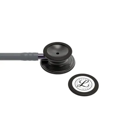 3M™ Littmann® Classic III™ Monitoring Stethoscope, 5873, Smoke Chestpiece, Gray Tube, Violet Gray Stem image 4