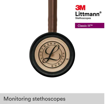 3M™ Littmann® Classic III™ Stethoscope, 5809, Copper-Finish Chestpiece, Chocolate Tube image 10