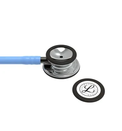 3M™ Littmann® Classic III™ Stethoscope, Mirror Finish Chestpiece, Ceil Blue Tube, Smoke Stem and Headset, 5959 alternate view image 2