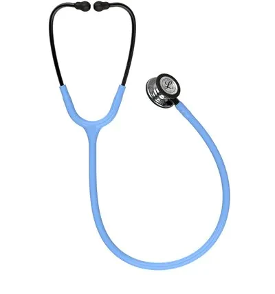 3M™ Littmann® Classic III™ Stethoscope, Mirror Finish Chestpiece, Ceil Blue Tube, Smoke Stem and Headset, 5959 image 4