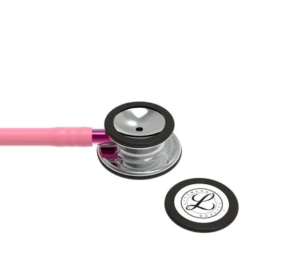 3M™ Littmann® Classic III™ Stethoscope, Mirror Finish Chestpiece, Pearl Pink Tube, Pink Stem and Smoke Headset, 5962 image 2