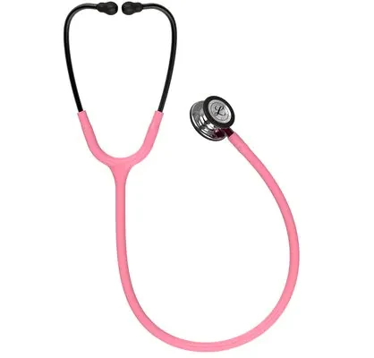 3M™ Littmann® Classic III™ Stethoscope, Mirror Finish Chestpiece, Pearl Pink Tube, Pink Stem and Smoke Headset, 5962 image 4