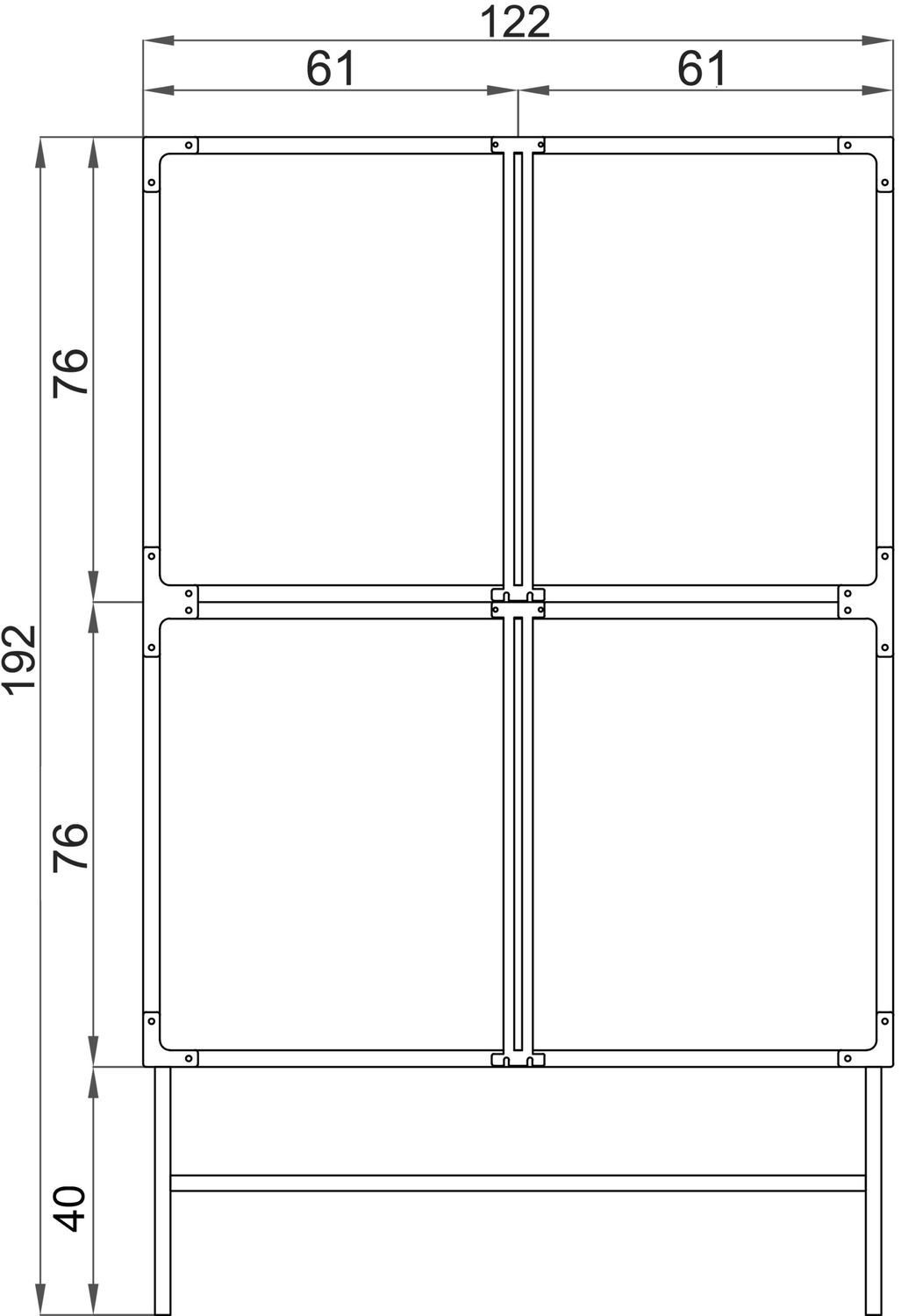 4-compartment veterinary cage GAPVC003 image 2