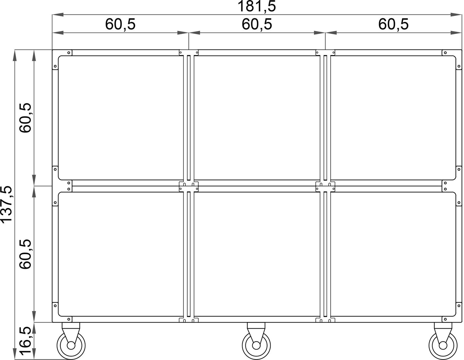 6-compartment veterinary cage GA014 image 2