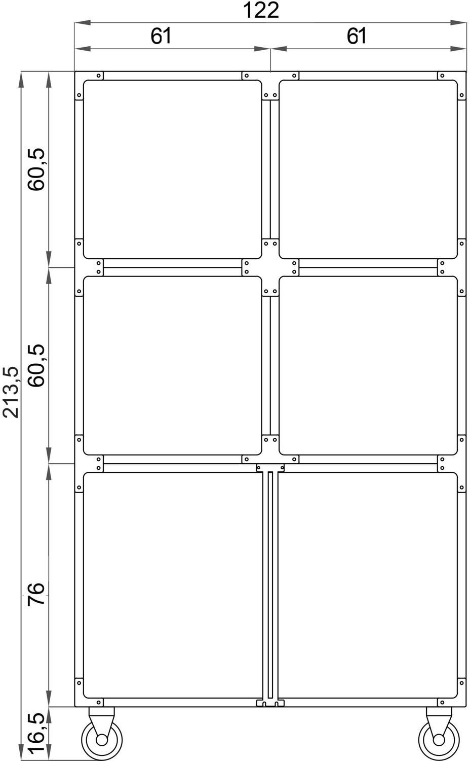 6-compartment veterinary cage GAPVC005 image 2
