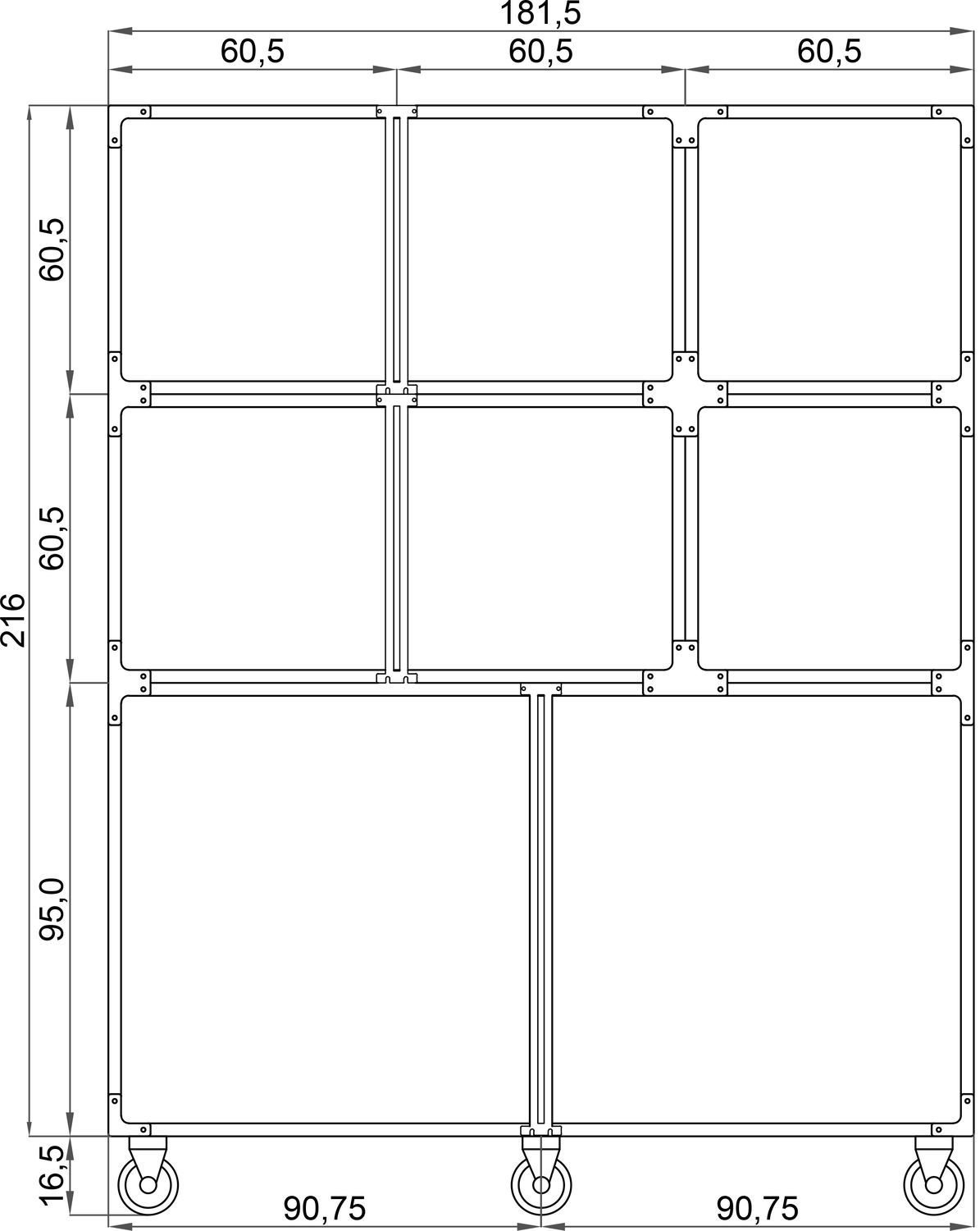 8-compartment veterinary cage GA022 image 3