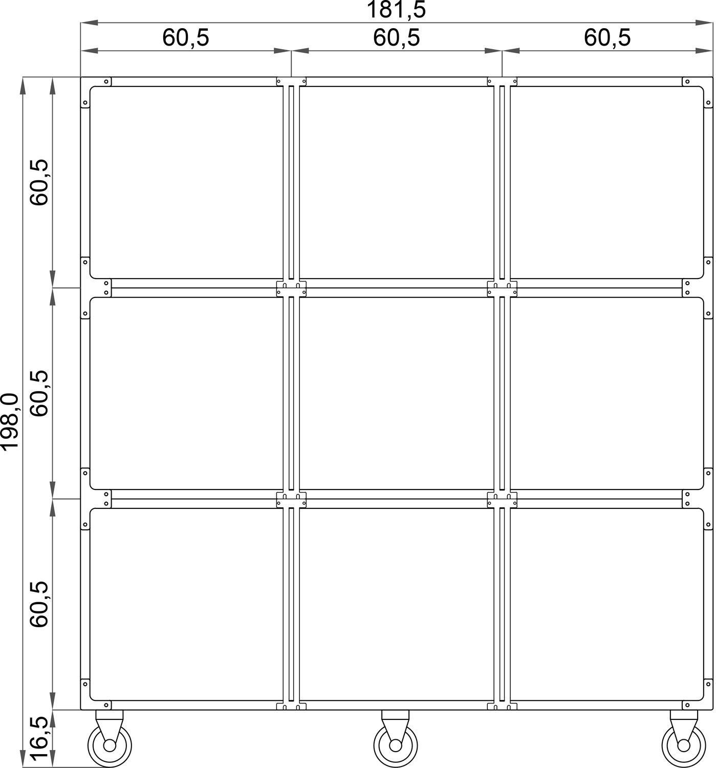 9-compartment veterinary cage GA015 image 3