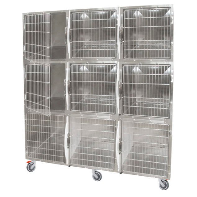 9-compartment veterinary cage GA015